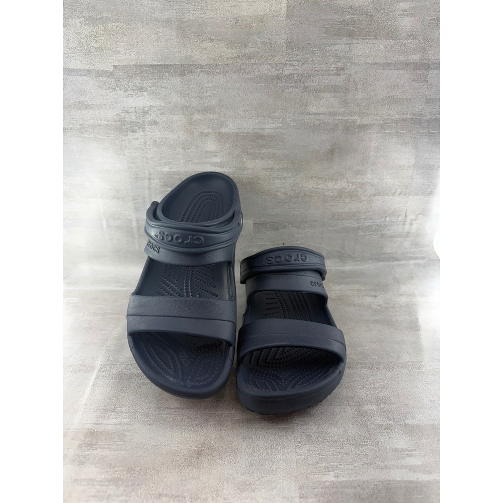 Crocs Classic Sandals Navy Blue Mens 7 Womens 9 Two Strap Slide Heel Strap